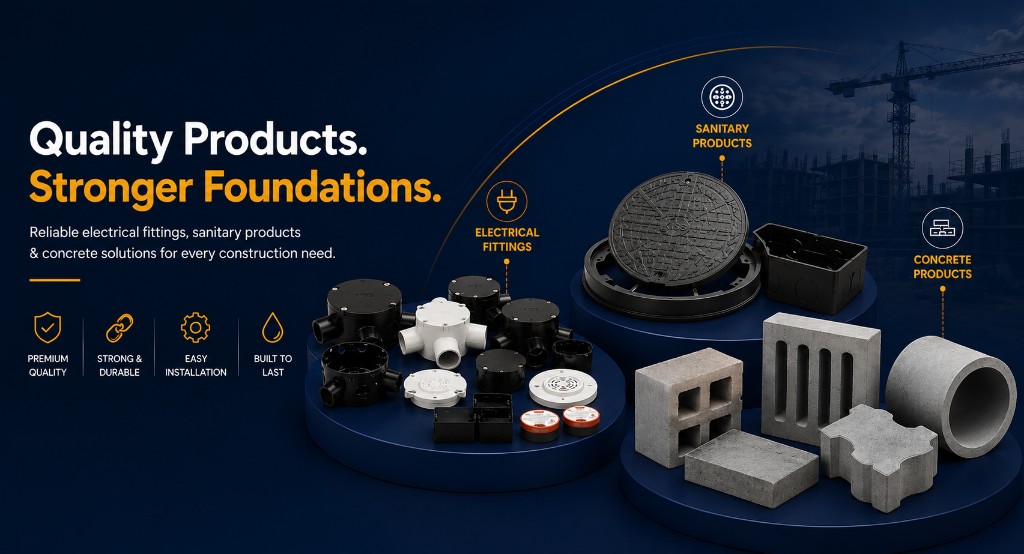 Neer Vedika — Quality products for stronger foundations: electrical fittings, sanitary products and concrete solutions
